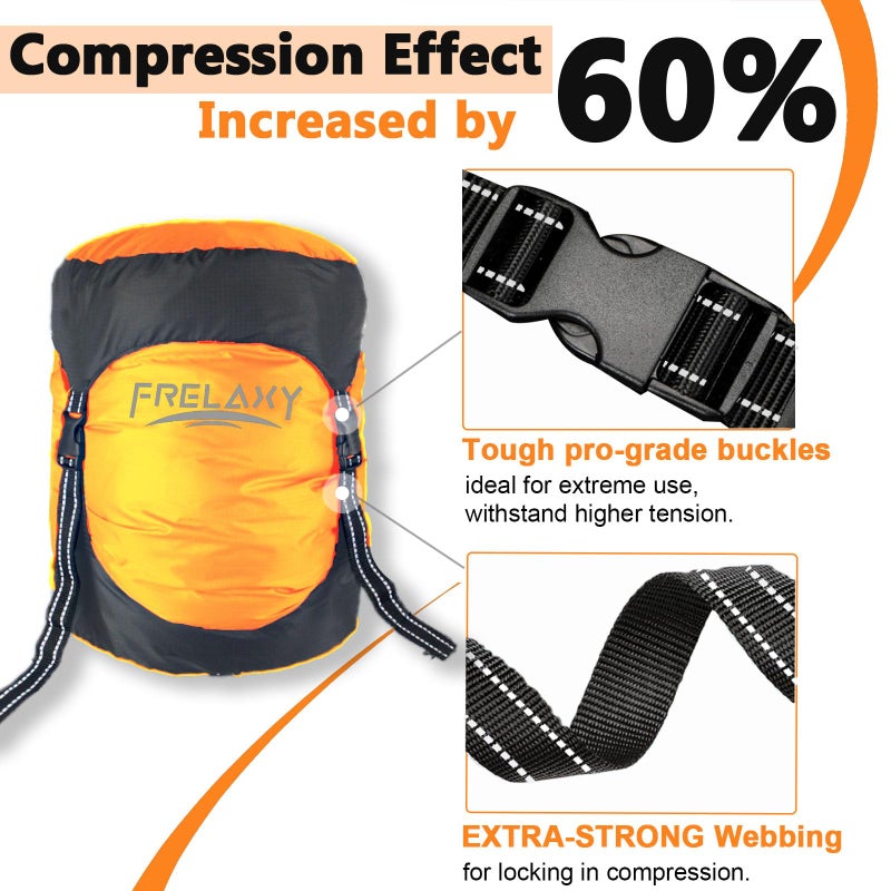 Frelaxy Compression Sack, 40% More Storage! 11L/18L/30L/45L Compression Stuff Sack, Water-Resistant & Ultralight Sleeping Bag Stuff Sack - Space Saving Gear for Camping, Traveling, Backpacking - Image 2